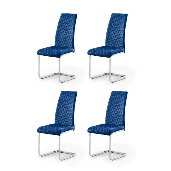 Calabria Set of 4 Dining Chairs, Velvet 2