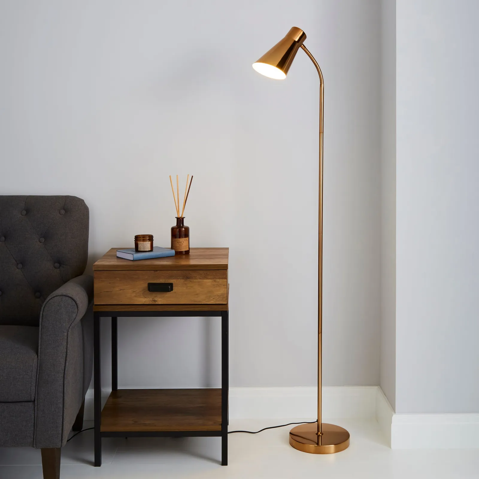 Kurtis Gold Floor Lamp Gold