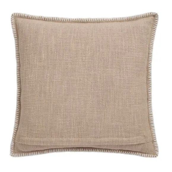 Blanket Stitch Textured Cotton Square Cushion Cover 4