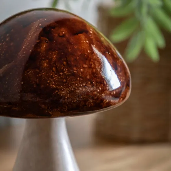 Set of 2 Resin Mushroom Ornaments 2
