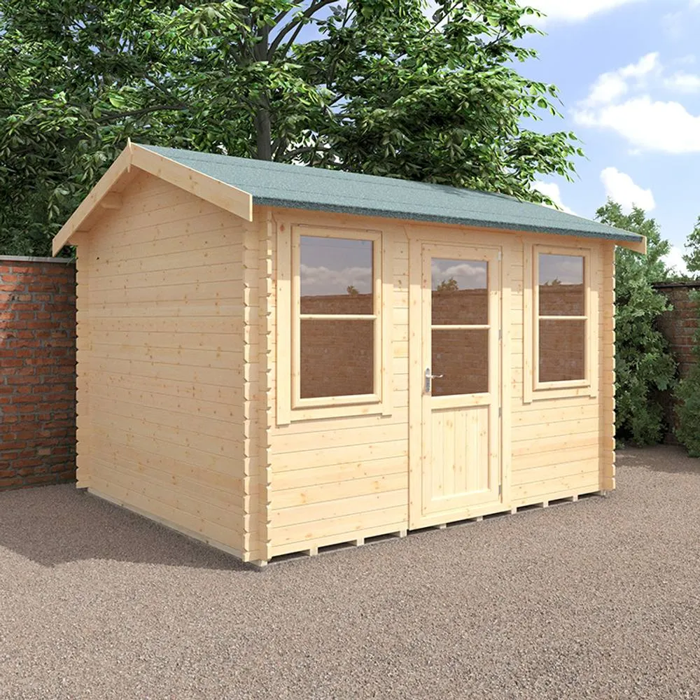 Buttercup Farm 12x10 The Skipton 28mm Cabin - L355 x W295 x H272.6 cm in Natural 2