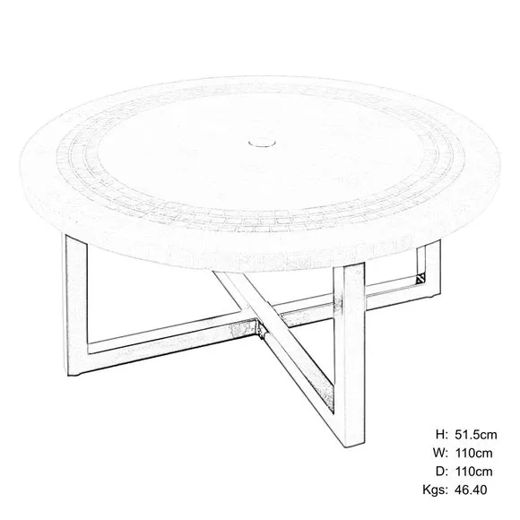 Byron Manor Victoria Round Coffee Table 4