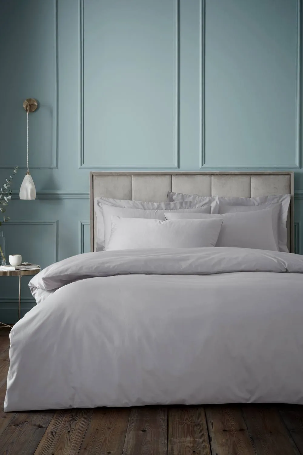Bianca Egyptian Cotton 180 Thread Count Cotton Duvet Cover Set in Silver