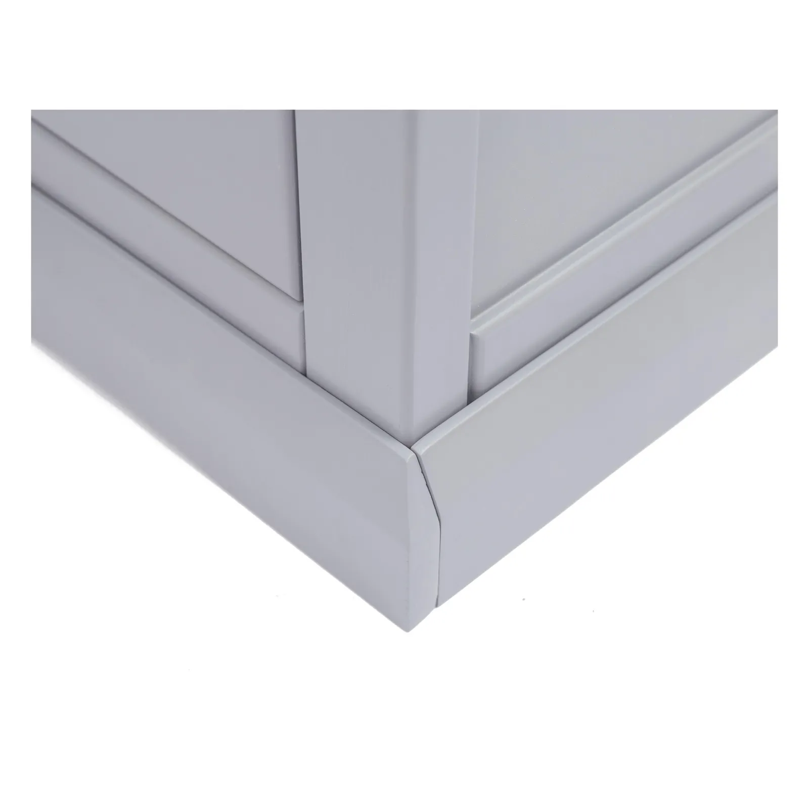 Cabinet Bits Bookcase with plinth 90x90x30cm in Grey 4