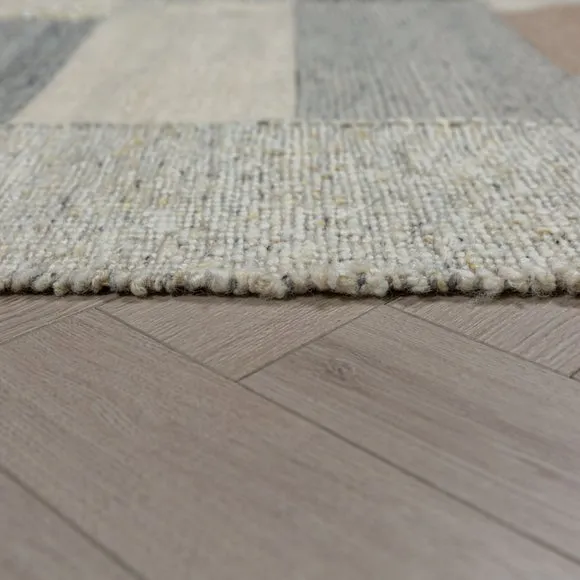 Tonal Patchwork Wool Rug 4
