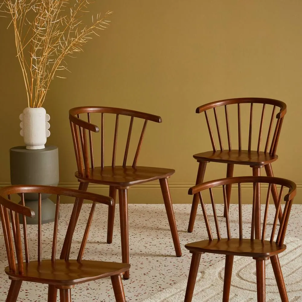 sweeek Set of 4 wooden & plywood chairs in Dark Brown 4