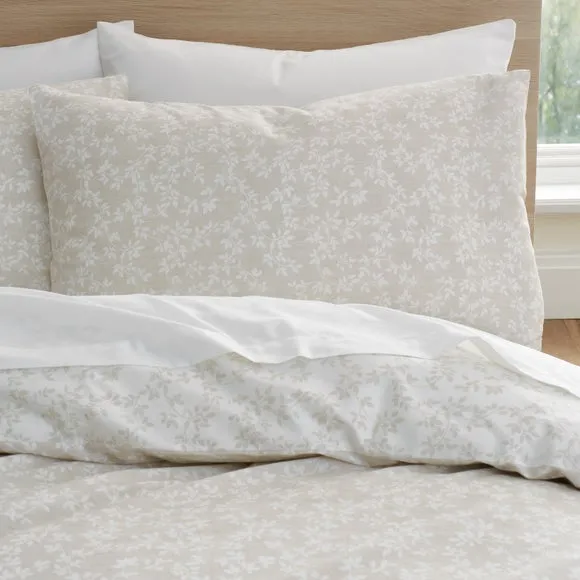 Bianca Shadow Leaves 200 Thread Count 100% Cotton Duvet Cover & Pillowcase Set 3