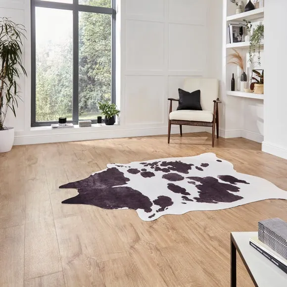 Faux Cow Print Rug 1