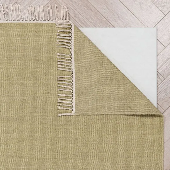 Wool Flatweave Fringed Rug 3