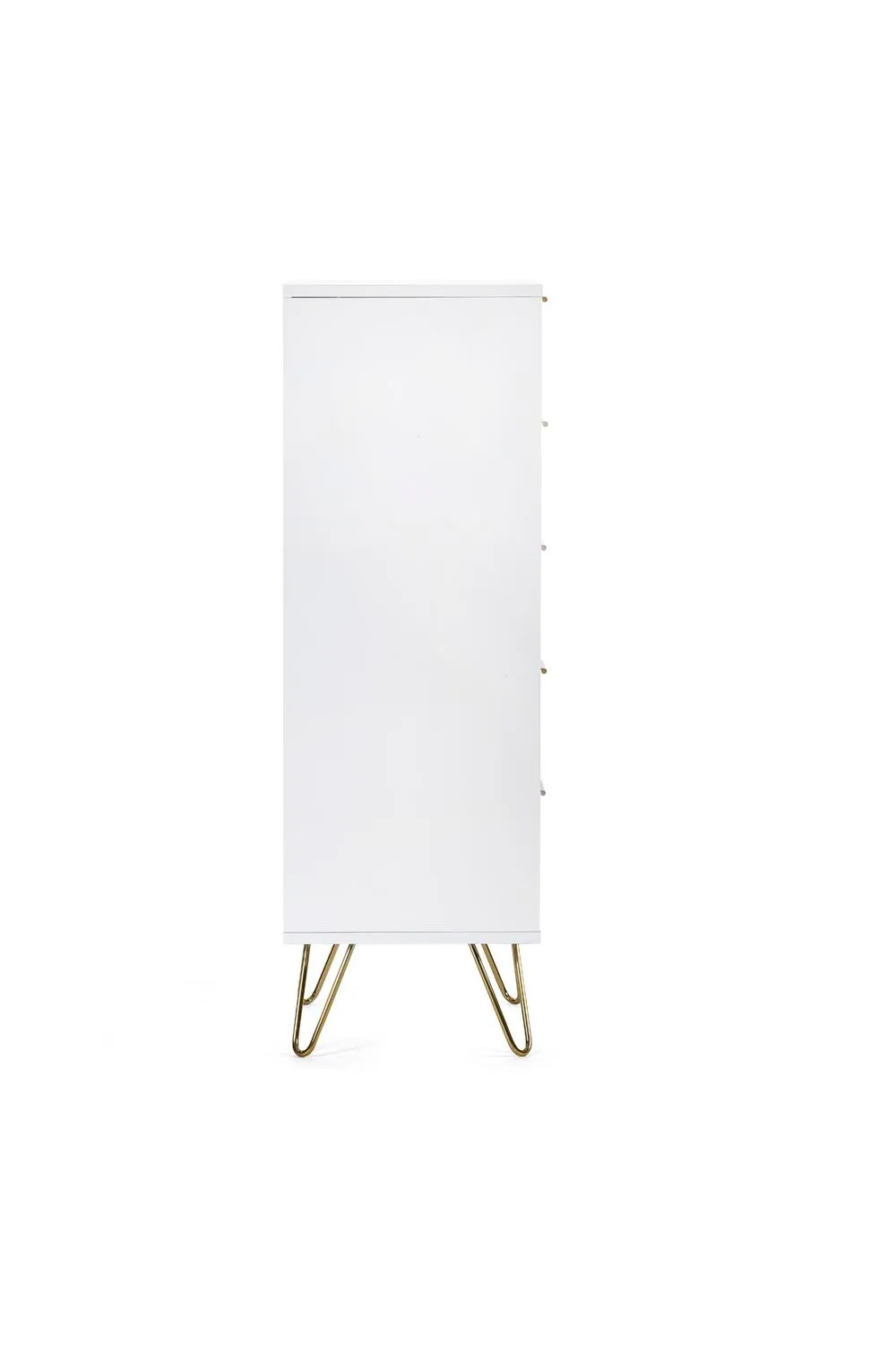 Julian Bowen Murano 5 Drawer Tall Slim Chest in White 6