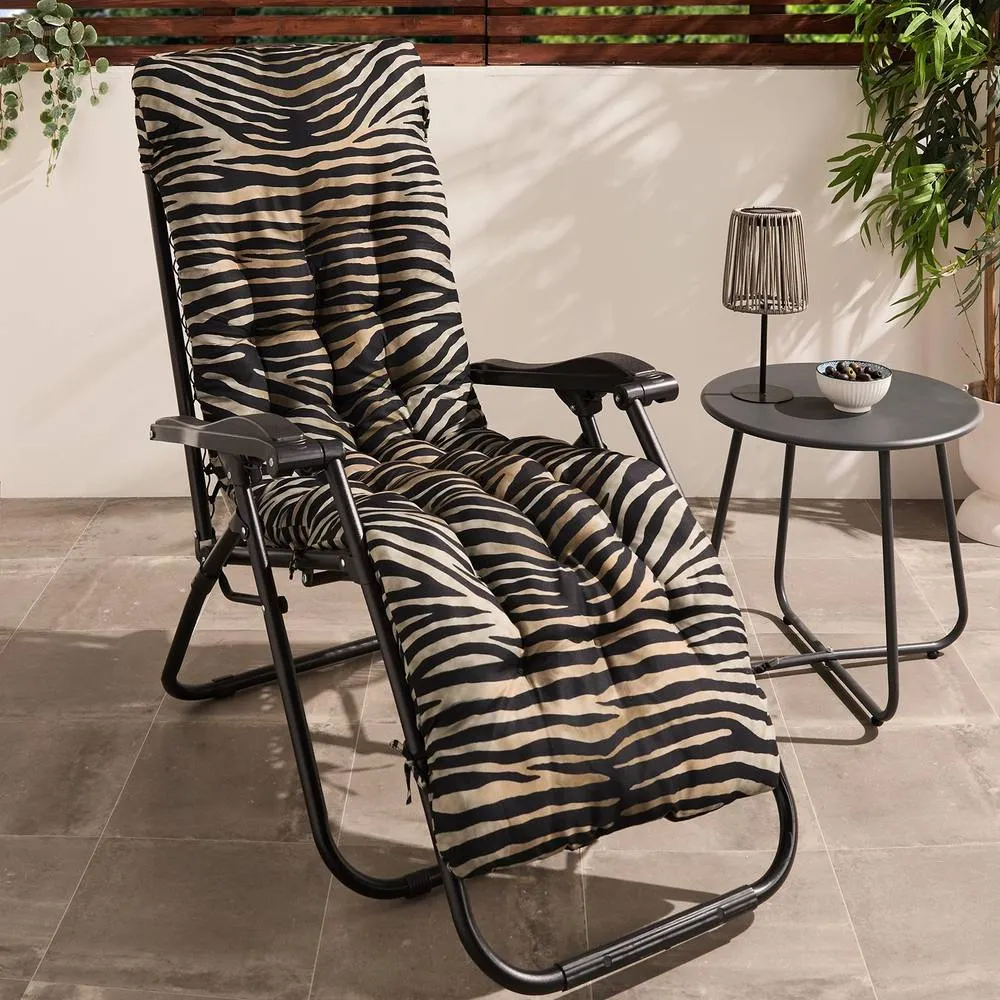 OHS Printed Gravity Chair Seat Cushion Outdoor Garden Water Resistant