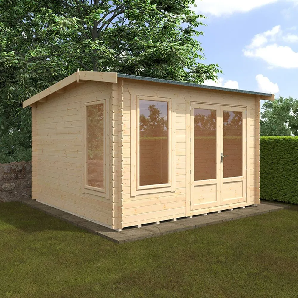 Buttercup Farm 12x12 The Longleat 28mm Cabin - L355 x W355 x H247 cm in Natural 2