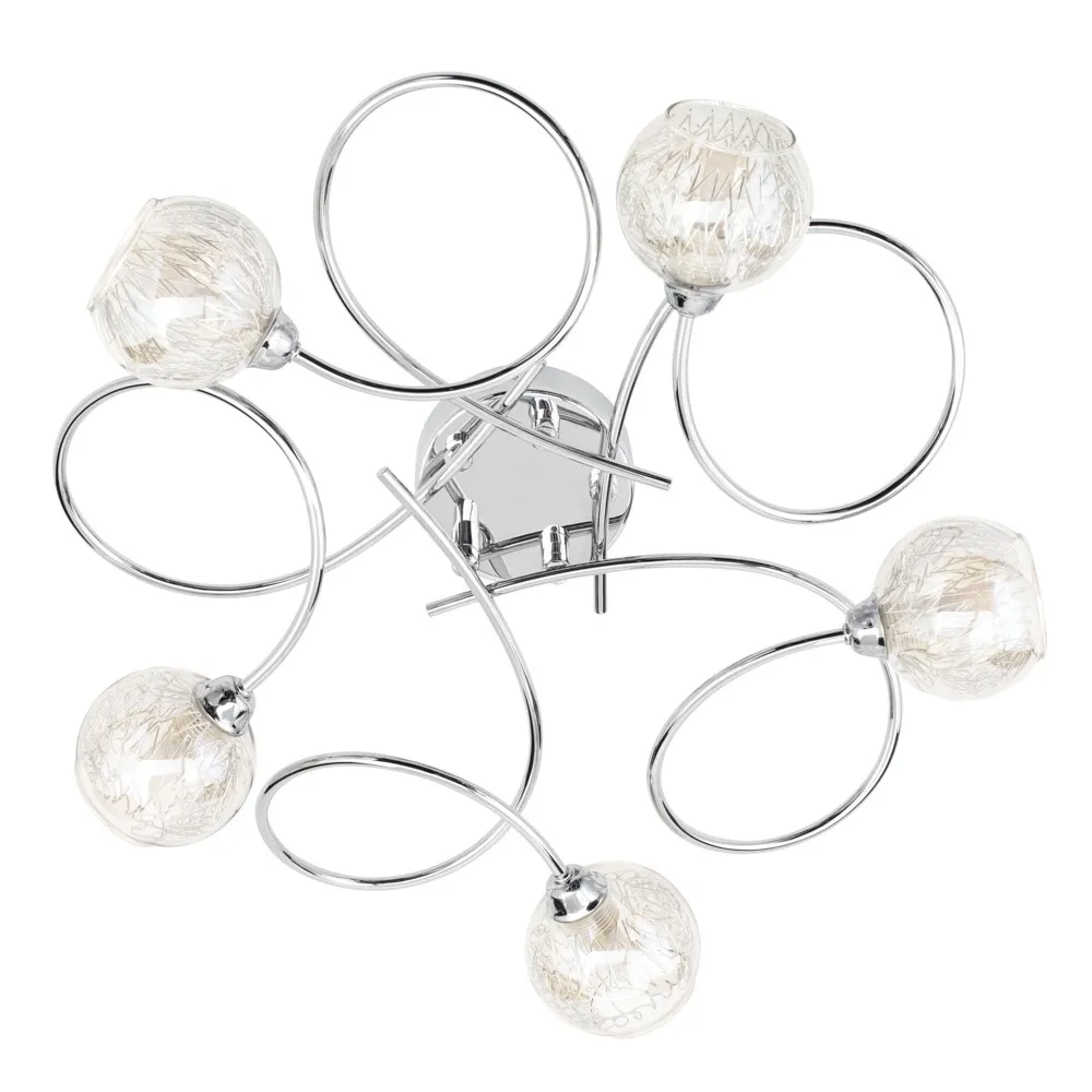Cooper Ceiling Light, Chrome & Champagne