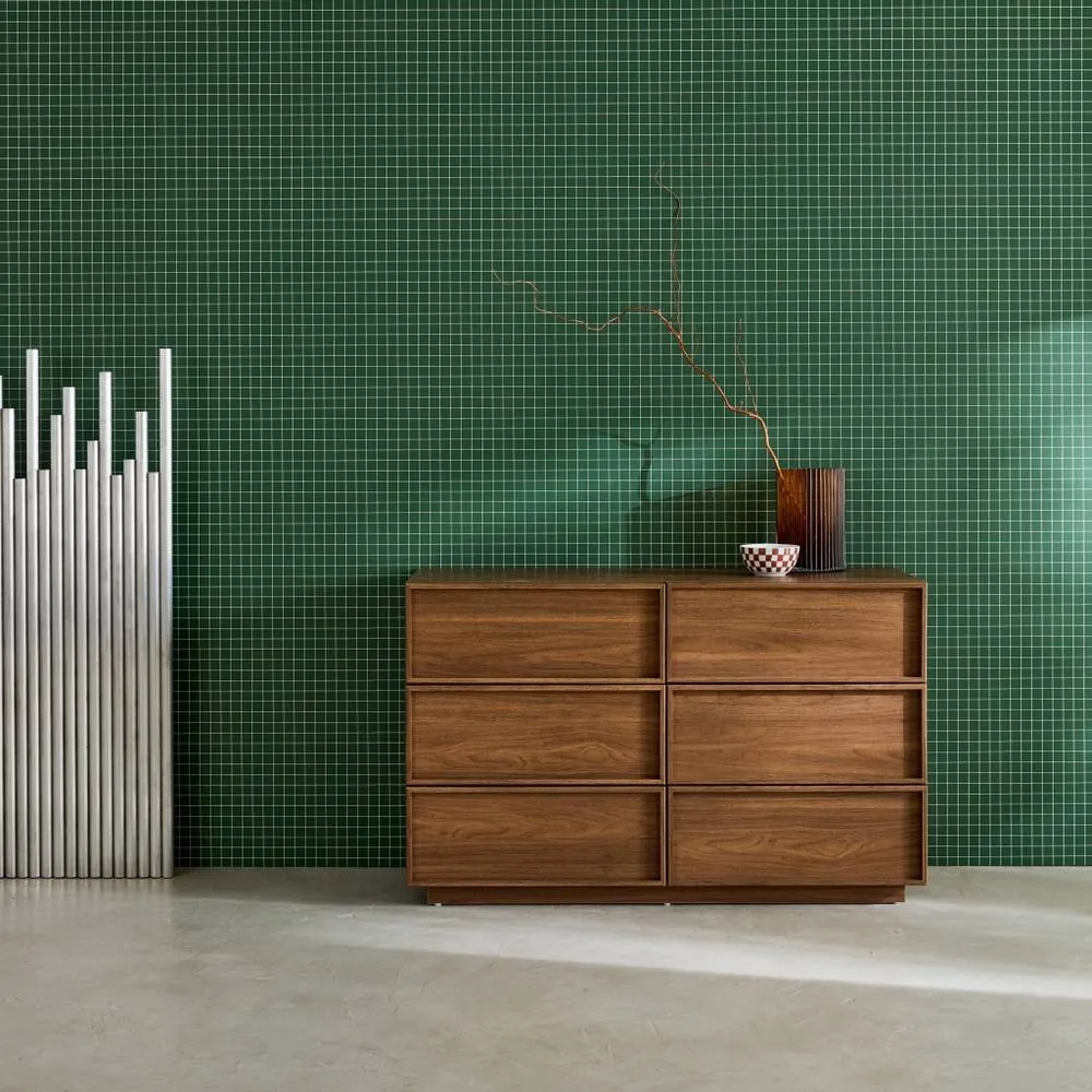 sweeek Chest of 6 drawers wood effect in Dark Brown