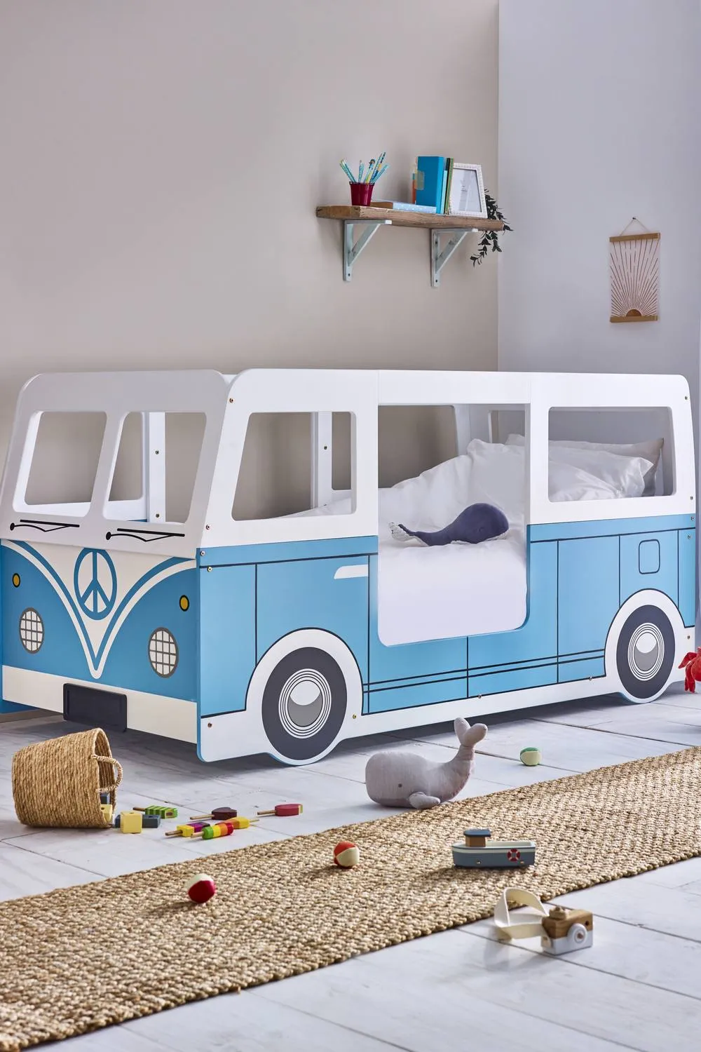 Julian Bowen Campervan Single Blue & White Bed