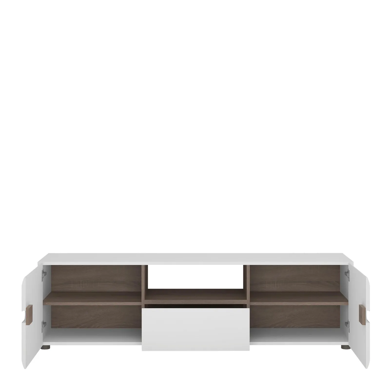Furniture To Go Chelsea Living Wide TV Unit in White 2