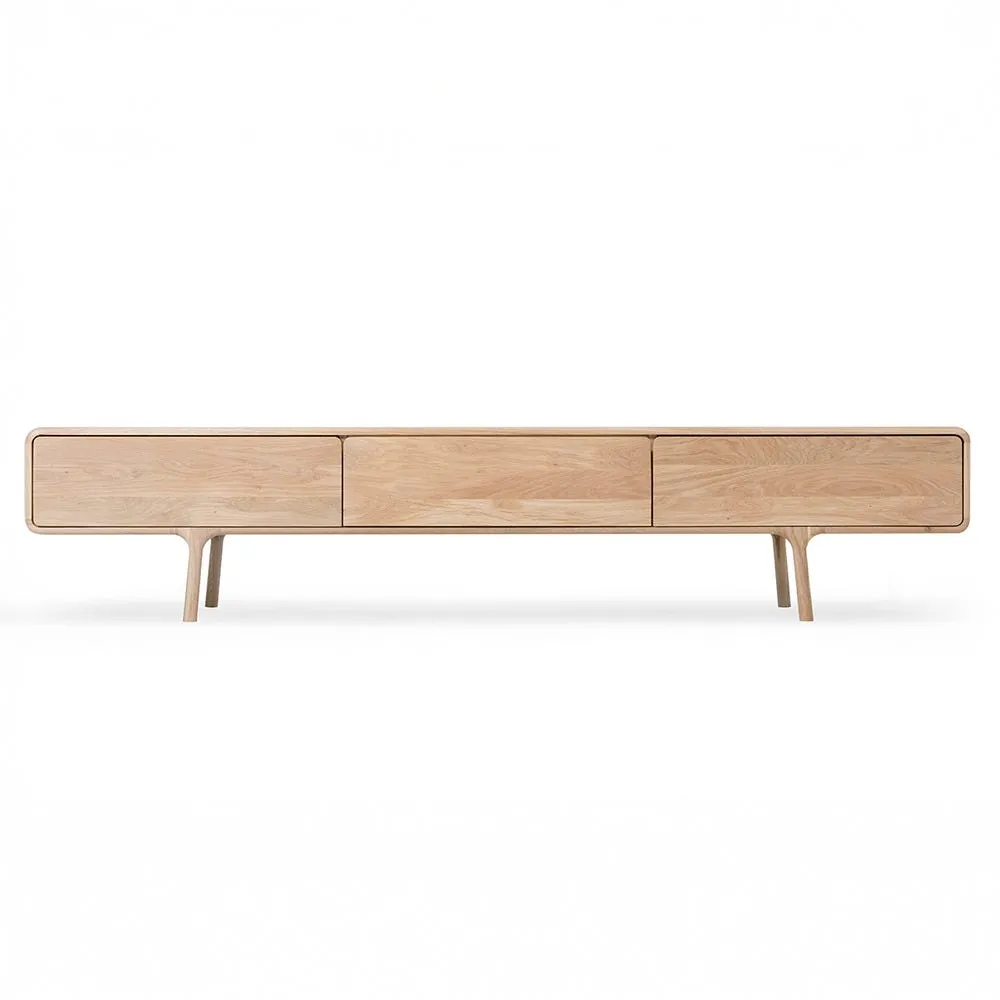 Gazzda Fawn Lowboard 3 Drawers White Oiled Oak 3