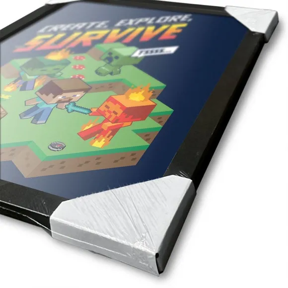 Minecraft Create Explore Survive Framed Print 2