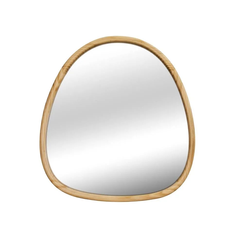 sweeek 55cm oval wooden mirror in Beige 6