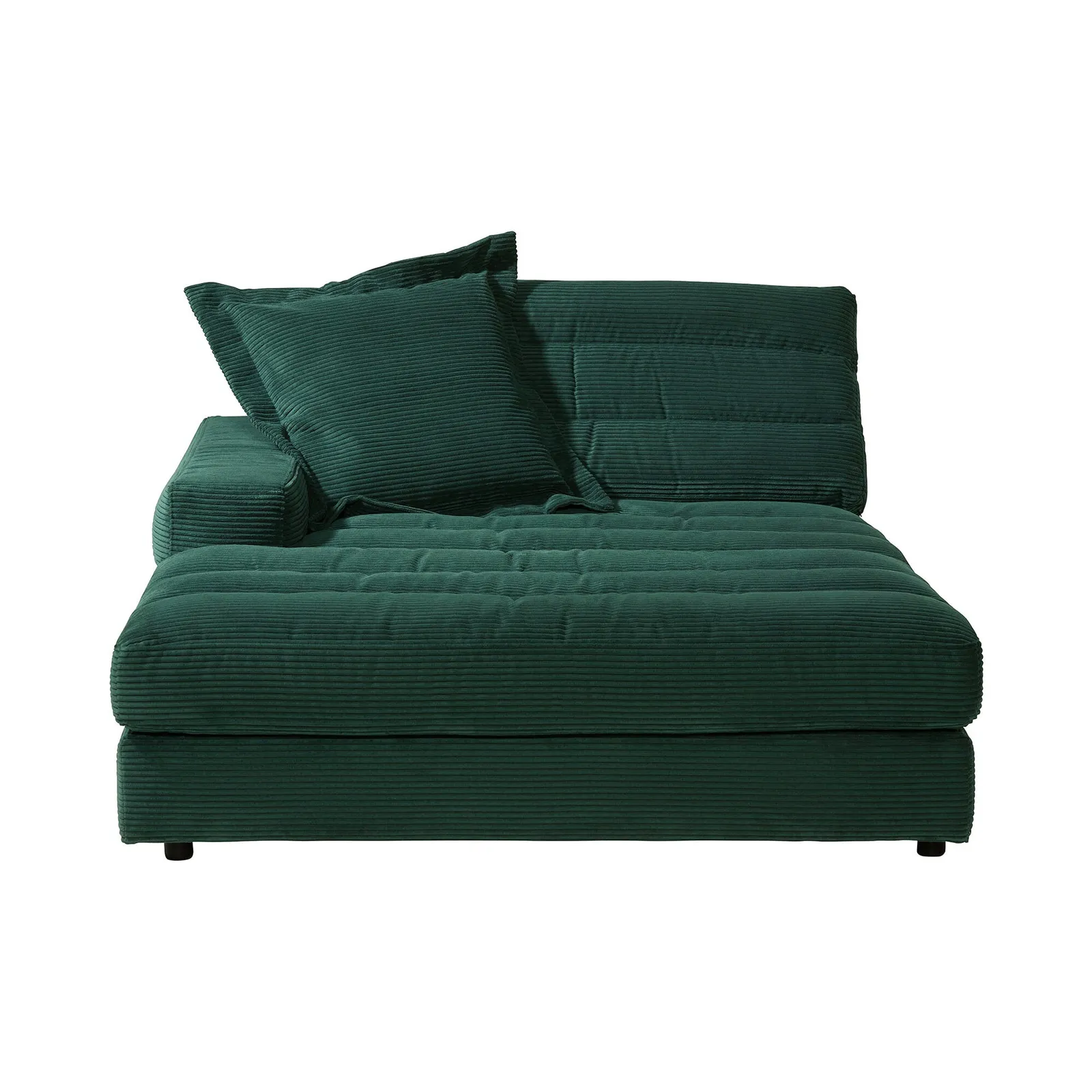 Twain Large Long Armchair Armrest Left Modular Sofa, Green Fabric | Barker & Stonehouse 3