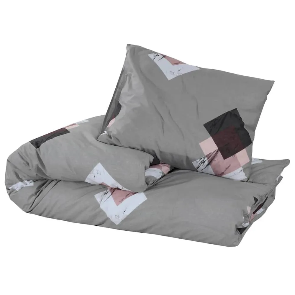 Berkfield Home Elegant Duvet Cover Set Grey 200x220 cm Cotton