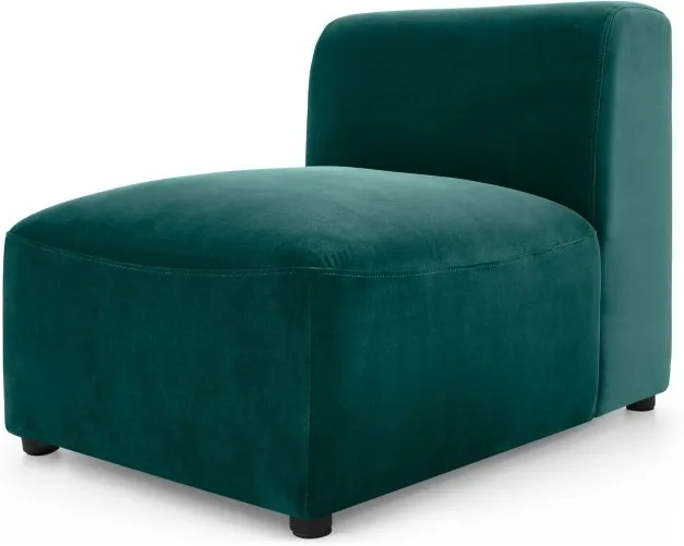 Juno Modular Single Seat, Seafoam Blue Velvet
