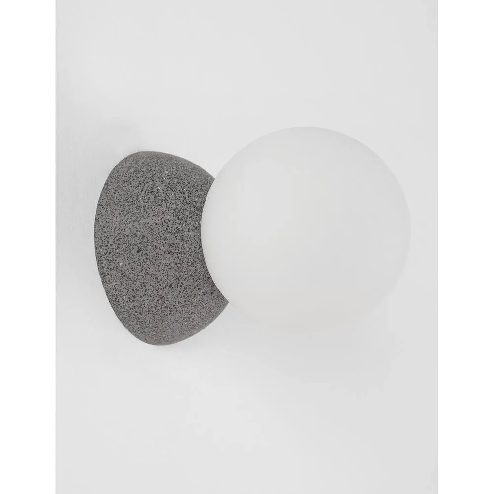 Netlighting Zero Wall Lamp Grey Concrete Opal Glass LED G9 4