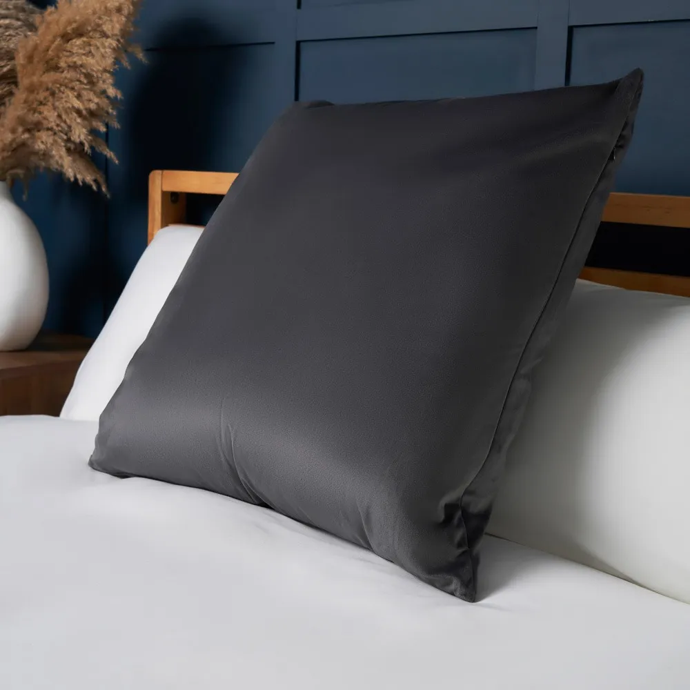 Large Velour Cushion, Silver