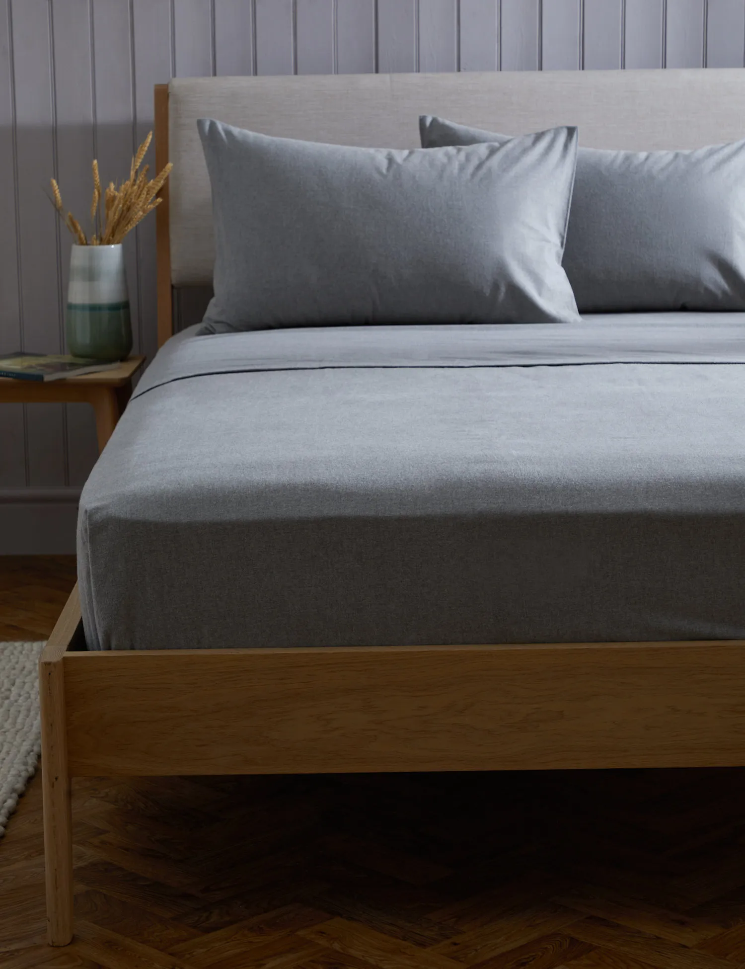 M&S Pure Cotton Brushed Flat Sheet