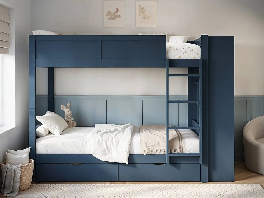 Flair Ruby Wooden Bunk Bed with Storage in Blue 3