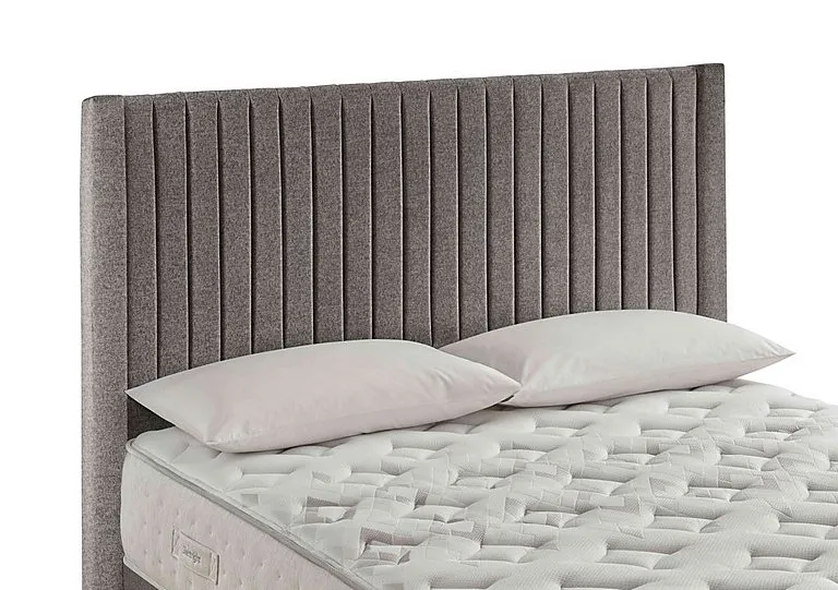 Cascade Floor Standing Headboard - Double - Tweed Woven Pebble