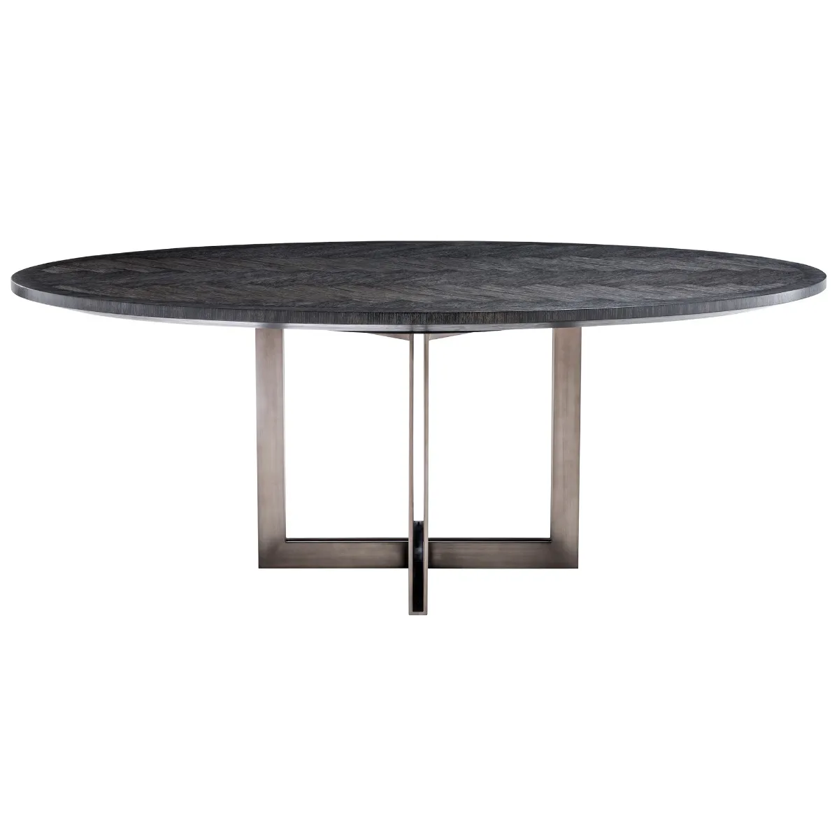 Eichholtz Melchior Dining Table Oval, Round, Black Oak | Barker & Stonehouse 2