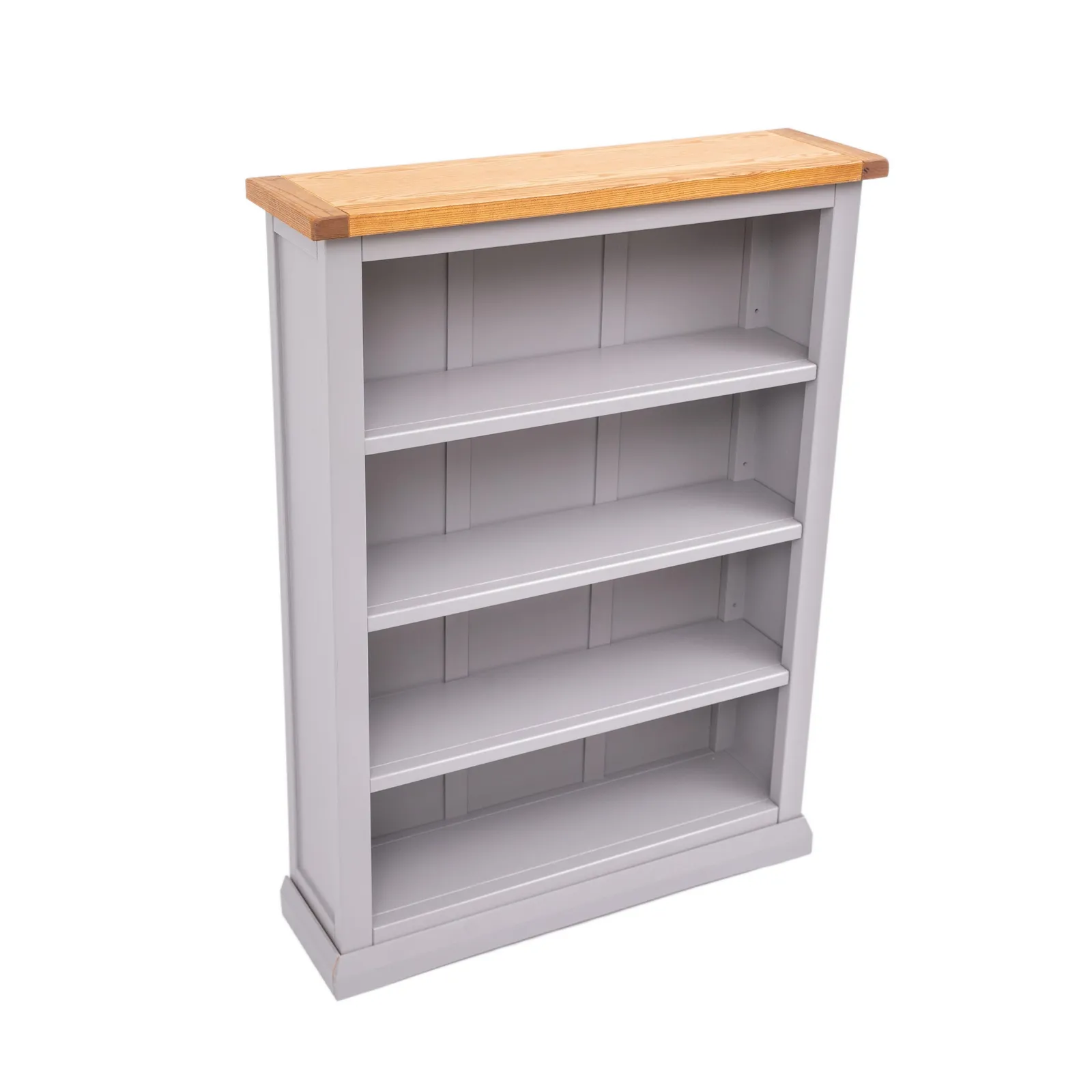 Cabinet Bits Bookcase with plinth 120x90x25cm in Grey 3