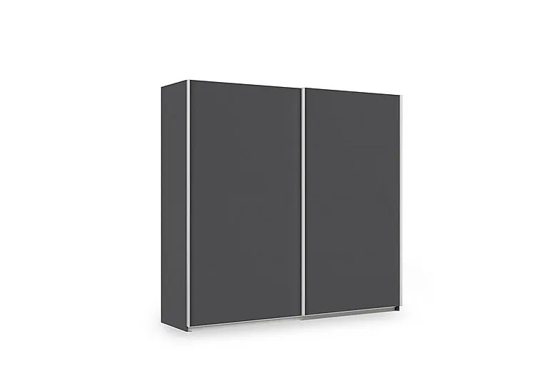 Impulse 226cm 2 Door Décor Slider Wardrobe - Metallic Grey