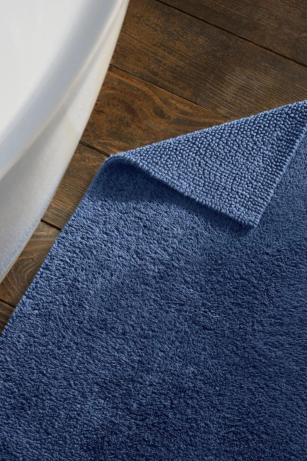 CHRISTY Reversible Hygro Luxury 100% Cotton 1800GSM Bath Rugs in Mid Blue 1