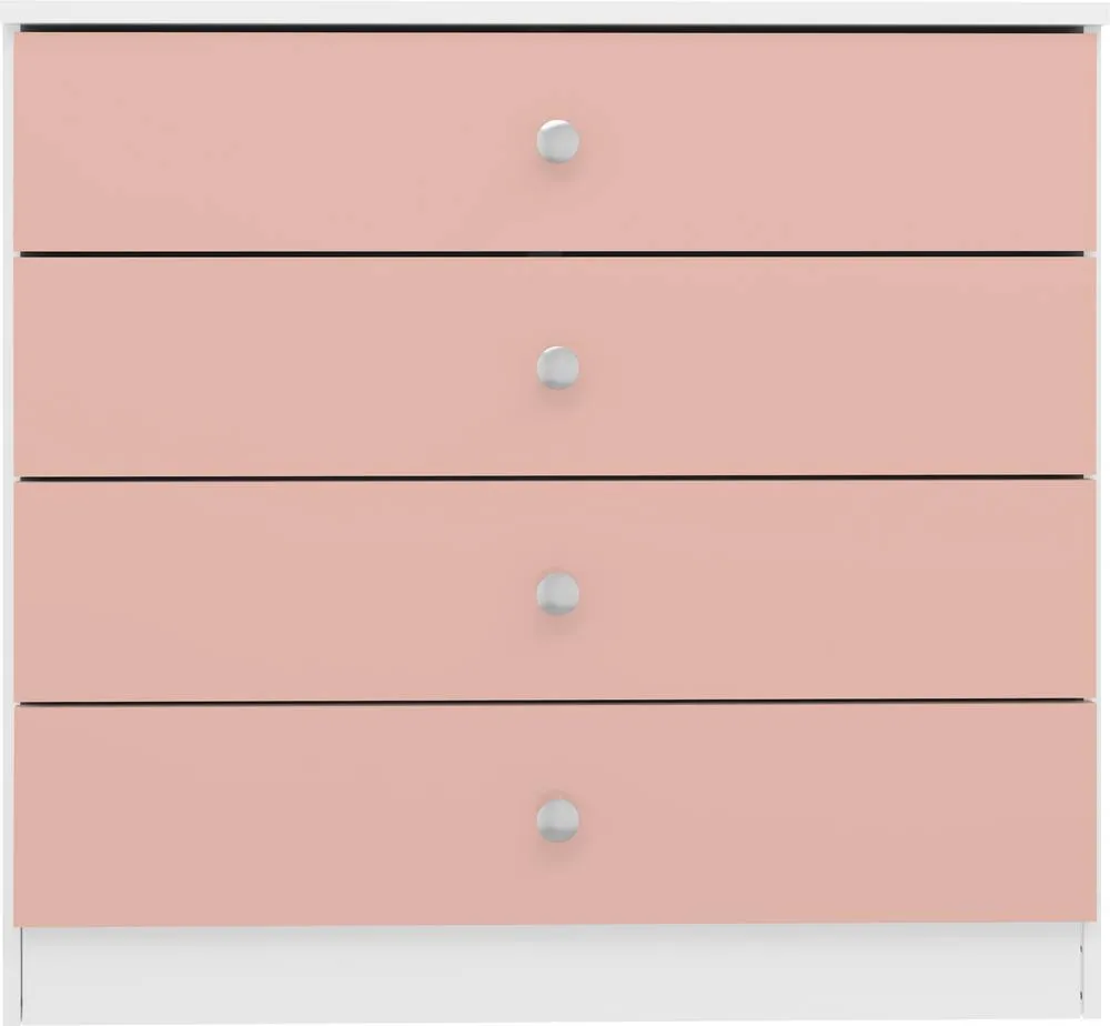 Seconique Denver 4 Drawer Chest in Pink 3