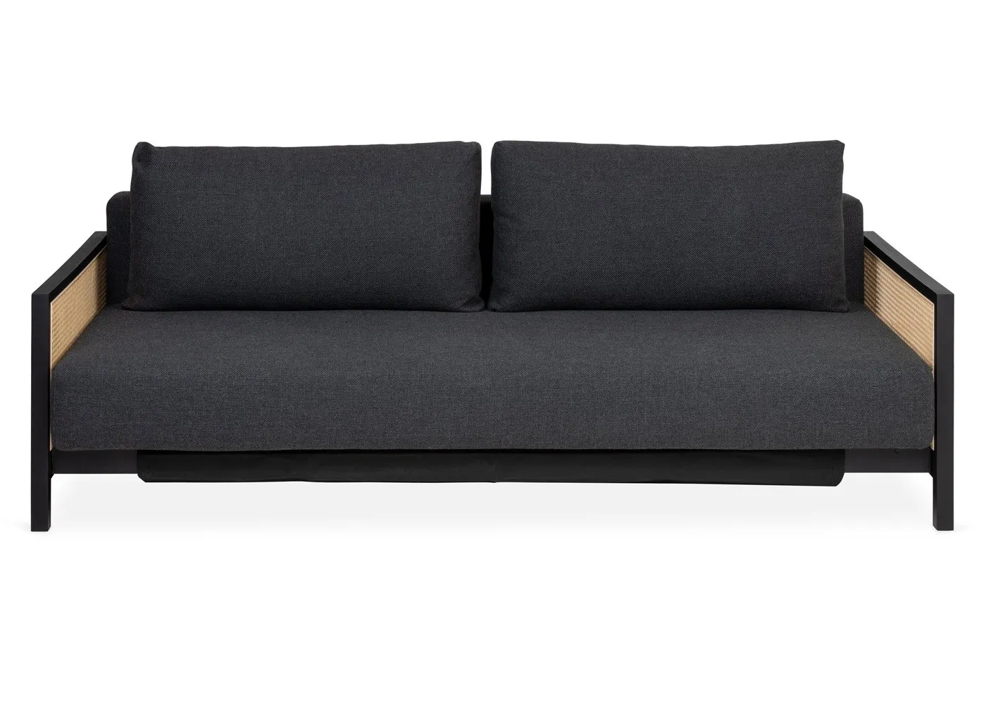 Heal's Cane Sofa Bed Dessin Dark Grey