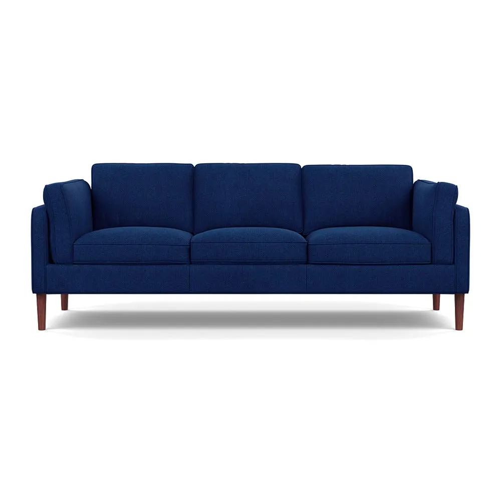 Heal's Sonno 4 Seater St Moritz Wool Navy Walnut Feet 1