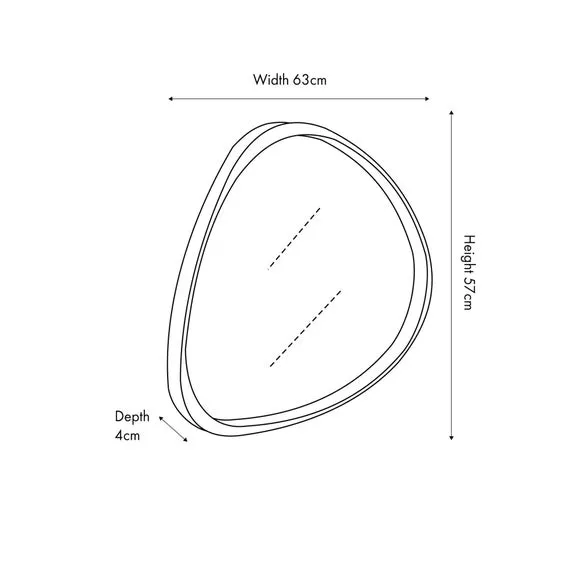 Wood Veneer Curved Wall Mirror 5