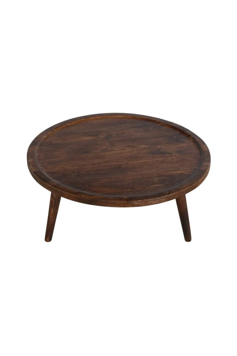 IH Design Dark Mango Wood Round Coffee Table Bathwick in Brown 3