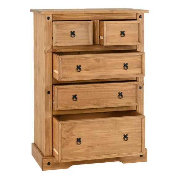 Corona 5 Drawer Chest, Pine 4