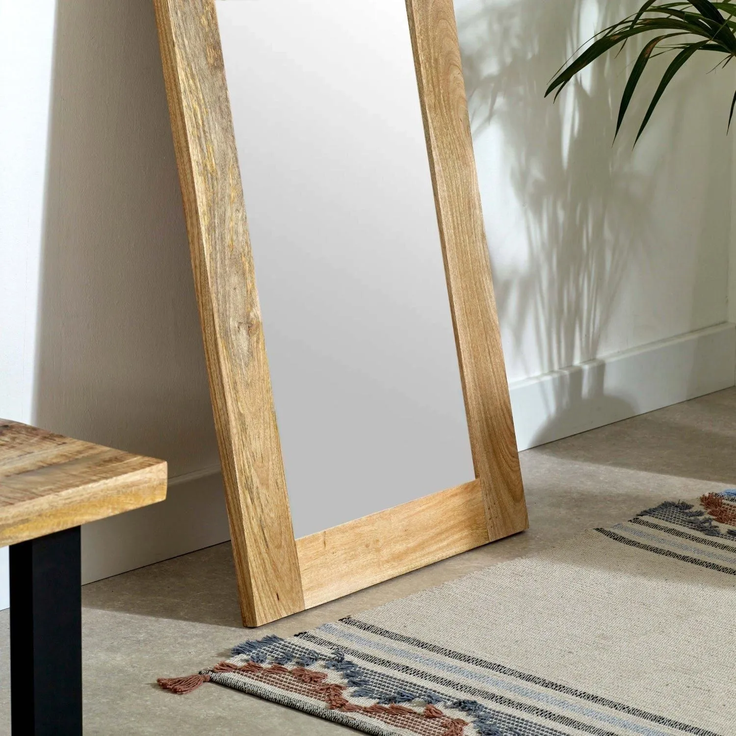 IH Design Bratton Mango Wooden Mirror Extra Long in Natural 3
