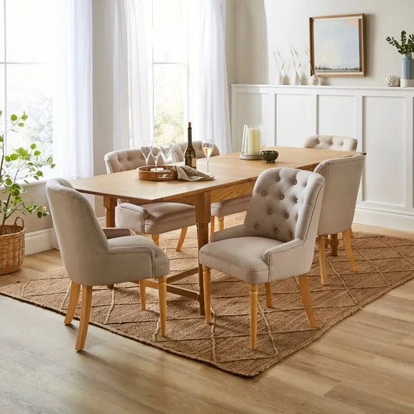 Beatrice Button Back Dining Chair, Fabric 2
