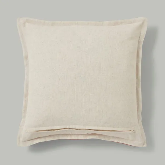 Contrast Oxford Edge Cotton & Linen Square Cushion Cover 3
