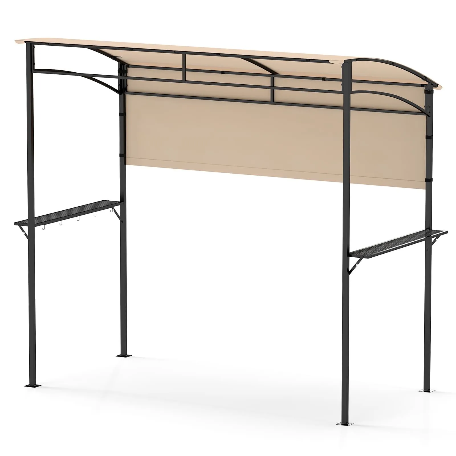 Costway 239 x 108 cm Grill Gazebo Outdoor Patio BBQ Canopy in Beige
