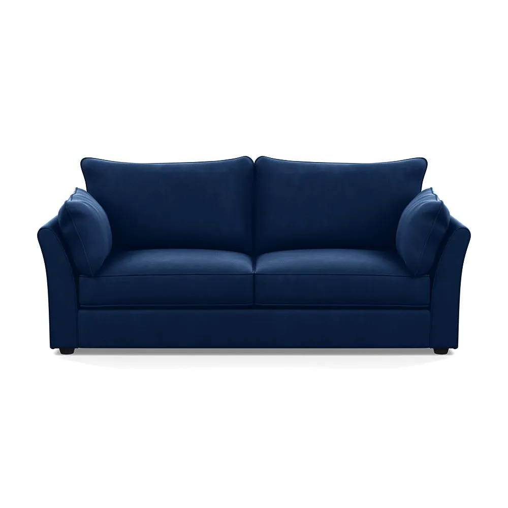Heal's Tailor 4 Seater Sofa Velvet Midnight Black Feet 1
