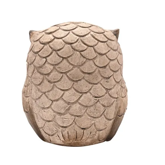 Country Living Wood Effect Sleeping Owl Ornament 5