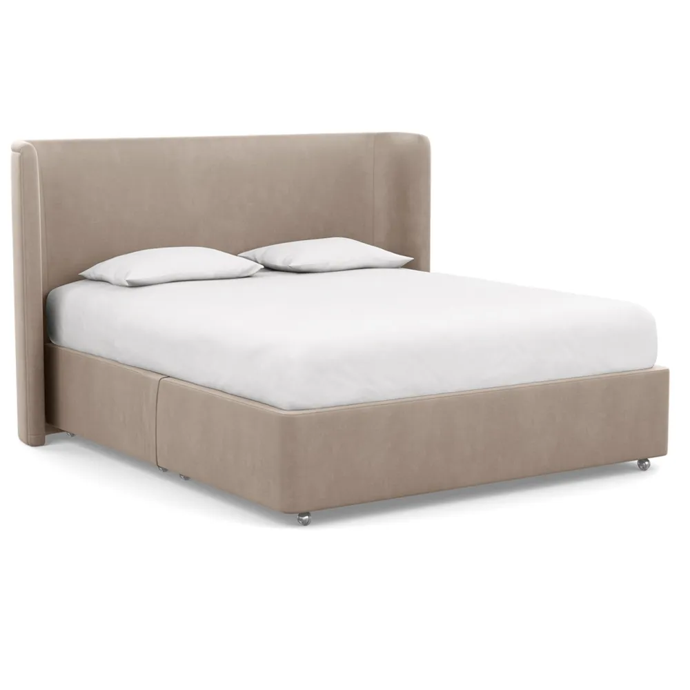 Heal's Heal's Deep Divan Super King 2 Footend & 2 Continental Varese Velvet