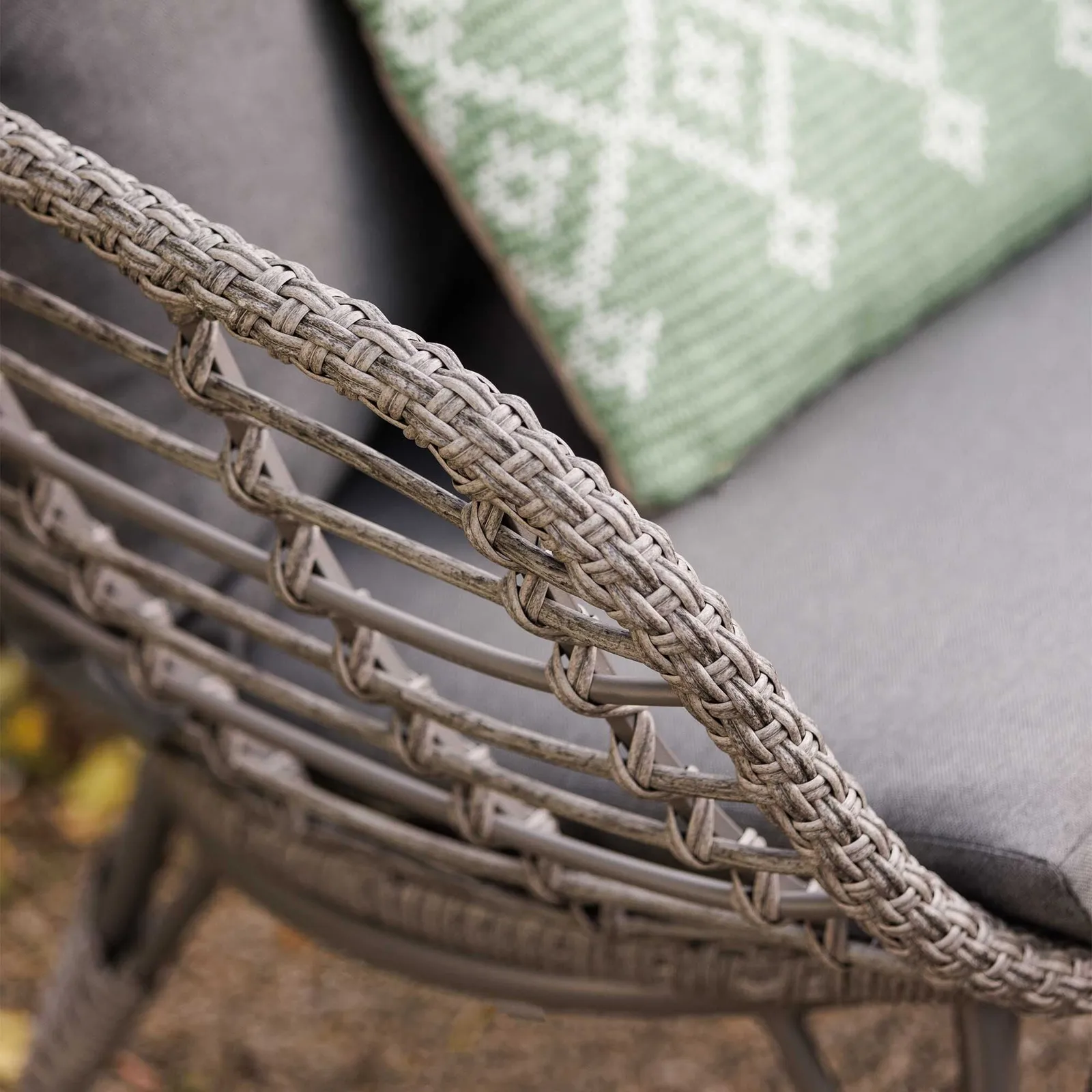 Toulon Bistro Set, Rattan, Grey | Barker & Stonehouse 3