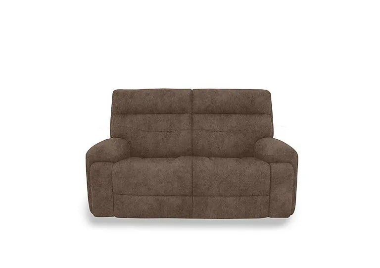 Cinemax Fabric 2 Seater Power Recliner Sofa with Power Headrests - Classic Brown - Sofas and Armchairs